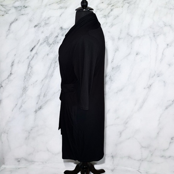 Karen Kane Black Cocktail Dress Cowl Neck 3/4 Sleeve - Picture 6 of 12